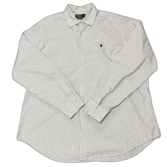 Polo Ralph Lauren Classic Fit Button Down Shirt White Windowpane Check Size XXL - Picture 1 of 5